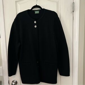 Geiger Black Wool Coat